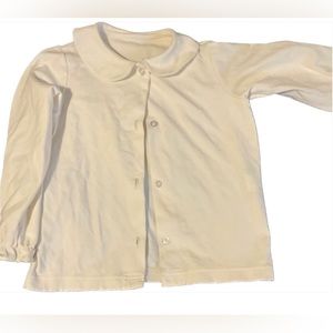 Eleanor Rose cream peter pan collar top size 5-6.